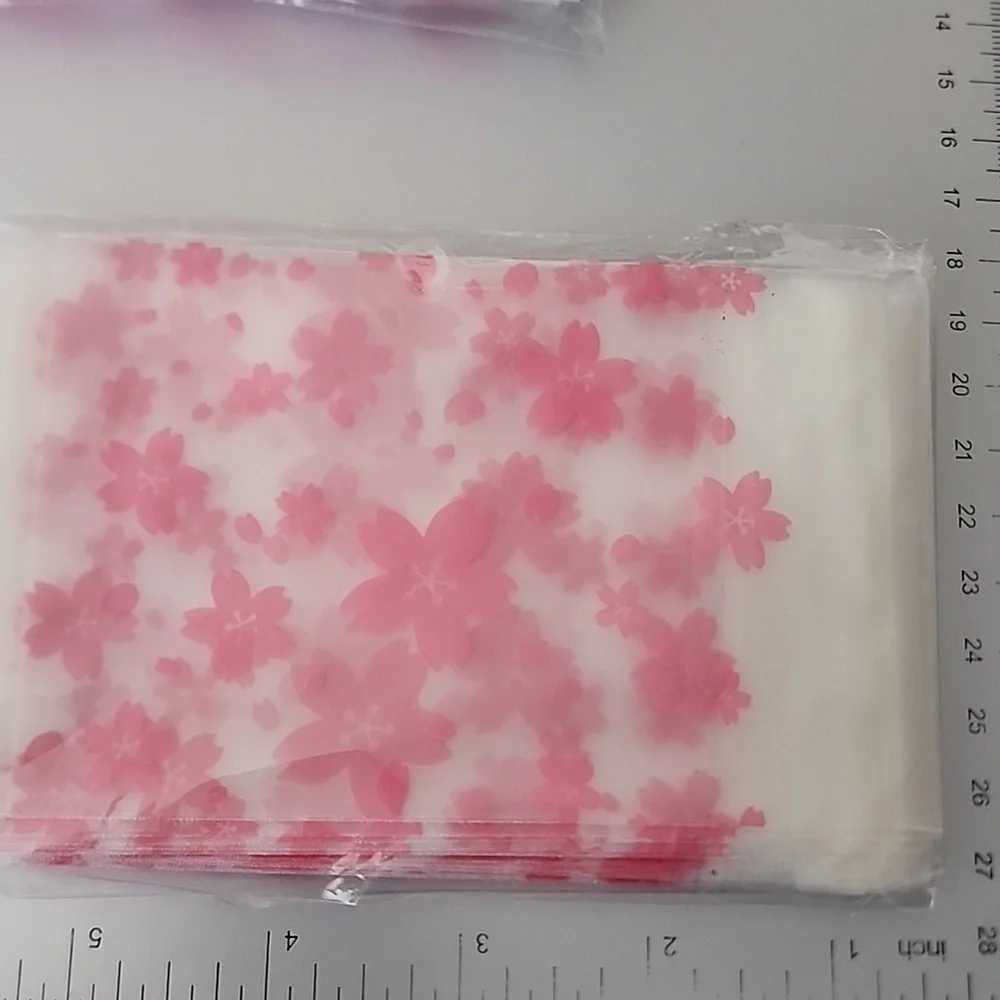 Pink Floral  CHERRY BLOSSOM STORAGE BAGS 100CT